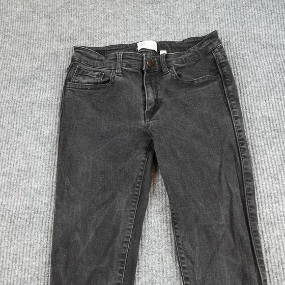 BKE Payton Jeans Womens 28x31.5 Black Charcoal Wash Mid Rise Skinny Stretch - Picture 2 of 10